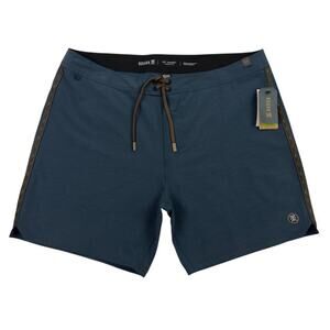 Huckberry Roark Passage Boardshorts 38 Blue 17” Hemp Blend Surf Swim Trunks NWT